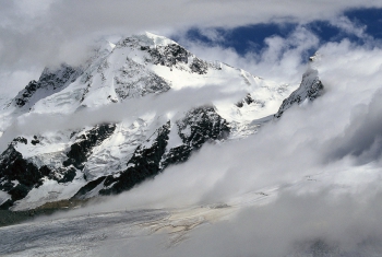 Belediging van de Breithorn en Theodulgletsjer, Wallis, Zwitserland 
