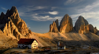 De Schaduw Verlicht, Rifugio Locatelli, Dolomiten, Italie. Foto Frank Peters