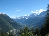 Op weg naar Col de Voza, uitzicht op Les Houches en Chamonix. Foto Constantijn K