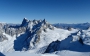 Top van de Grandes Jorasses in het Mont Blancmassief in de Alpen.