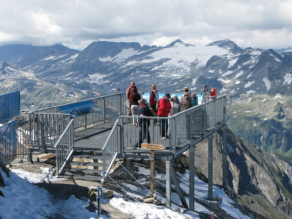 Het panorama-platform op de Kitzsteinhorn.