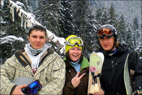 Russische wintersporters. Foto acidka