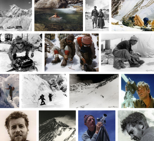 Foto's van de eerste Mount Everest beklimming (via twitter.com/Everest1953)