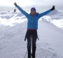 Shirley op de top van de Mont Blanc