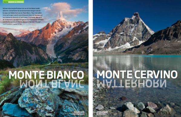 Het Italiaanse gezicht van Mont Blanc & Matterhorn