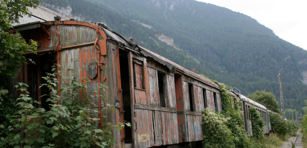 Verlaten treinstation Canfranc in Spaanse Pyreneeën. FOto Pablo Abad