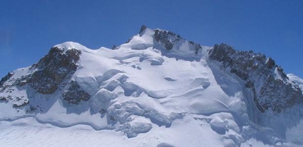 Foto: Eltouristo. Mont Maudit gezien vanaf de Mont Blanc du Tacul