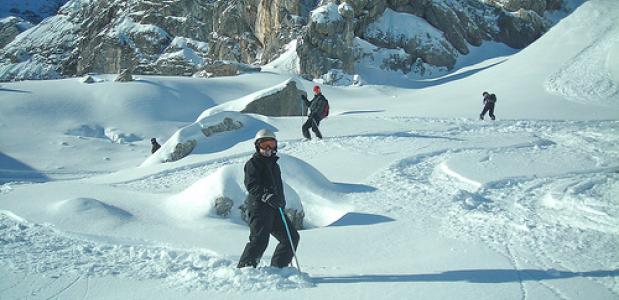 Wintersport in Duitsland in Garmisch-Partenkirchen.