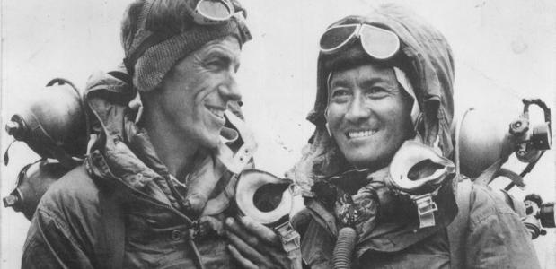 Hillary en Tenzing eerste beklimming Everest
