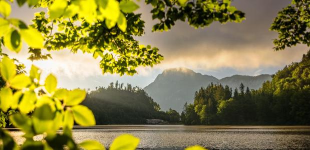 Uitzicht op de Hechtsee in de buurt van Kufstein 