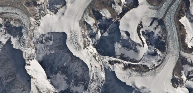 Mount Everest van boven ©NASA's Marshall Space Flight Center
