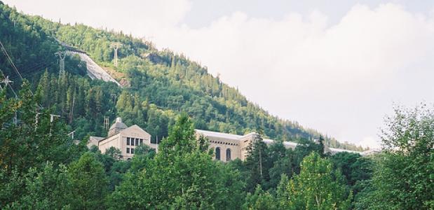 Het industriedorp Rjukan in Noorwegen. Nigel Swales Nigel's Europe
