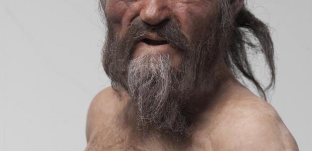 Zo zou Ötzi de ijsmummie er 5000 jaar geleden uit hebben gezien.