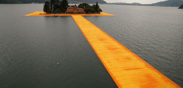 The Floating Piers. Photo: Wolfgang Volz © 2016 Christo
