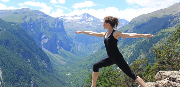 yoga in de bergen