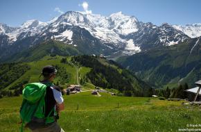 Uitzicht op de Mont Blanc. Foto Frank Peters