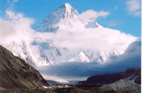 De K2 - de op één na hoogste berg ter wereld.