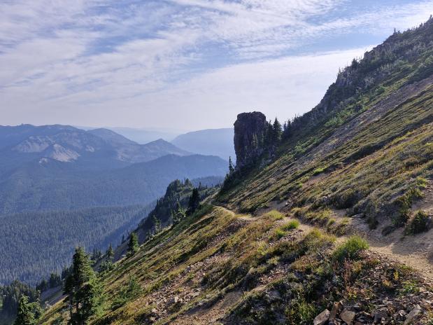 steile hellingen langs de PCT