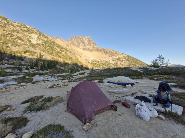 Thomas tent langs de PCT