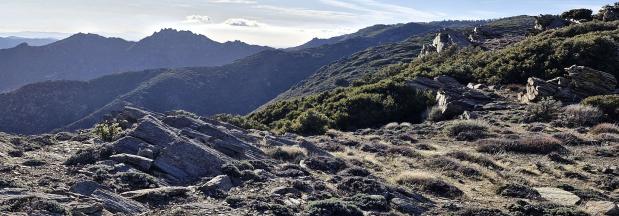 Het ruige terrein went steeds meer Wandelen pct