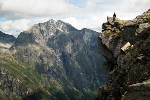 Noorse berg mannen beklimmen